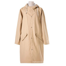 Outdoor fashionable waterproof plastic long raincoats